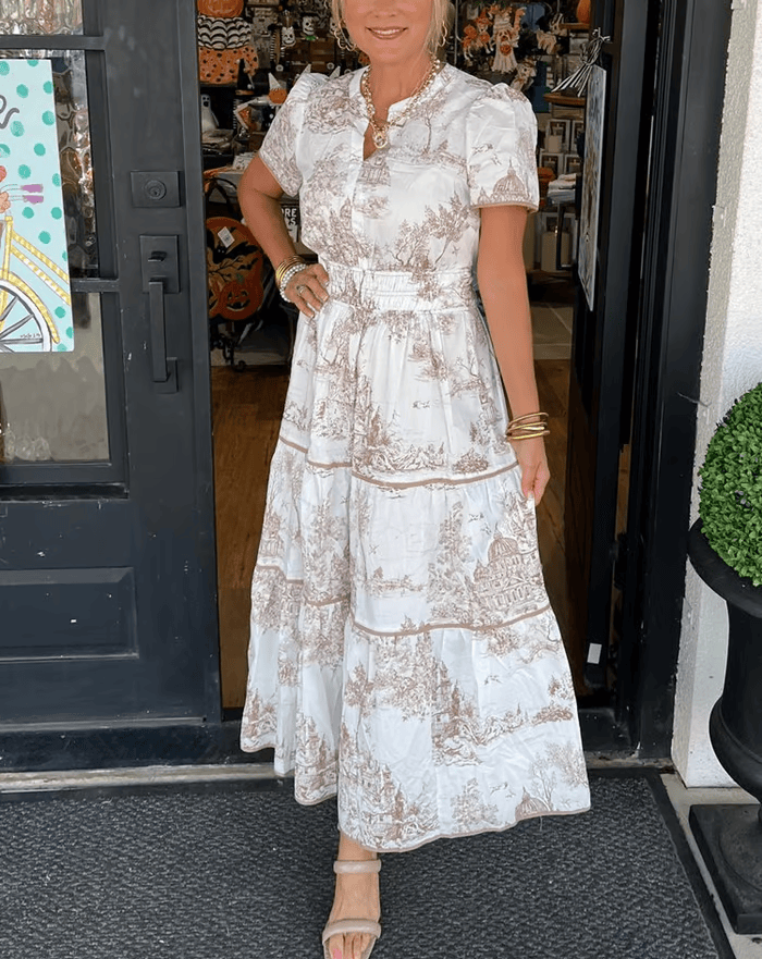 Selvoria ™ – Elara Classic Charm Maxi Dress