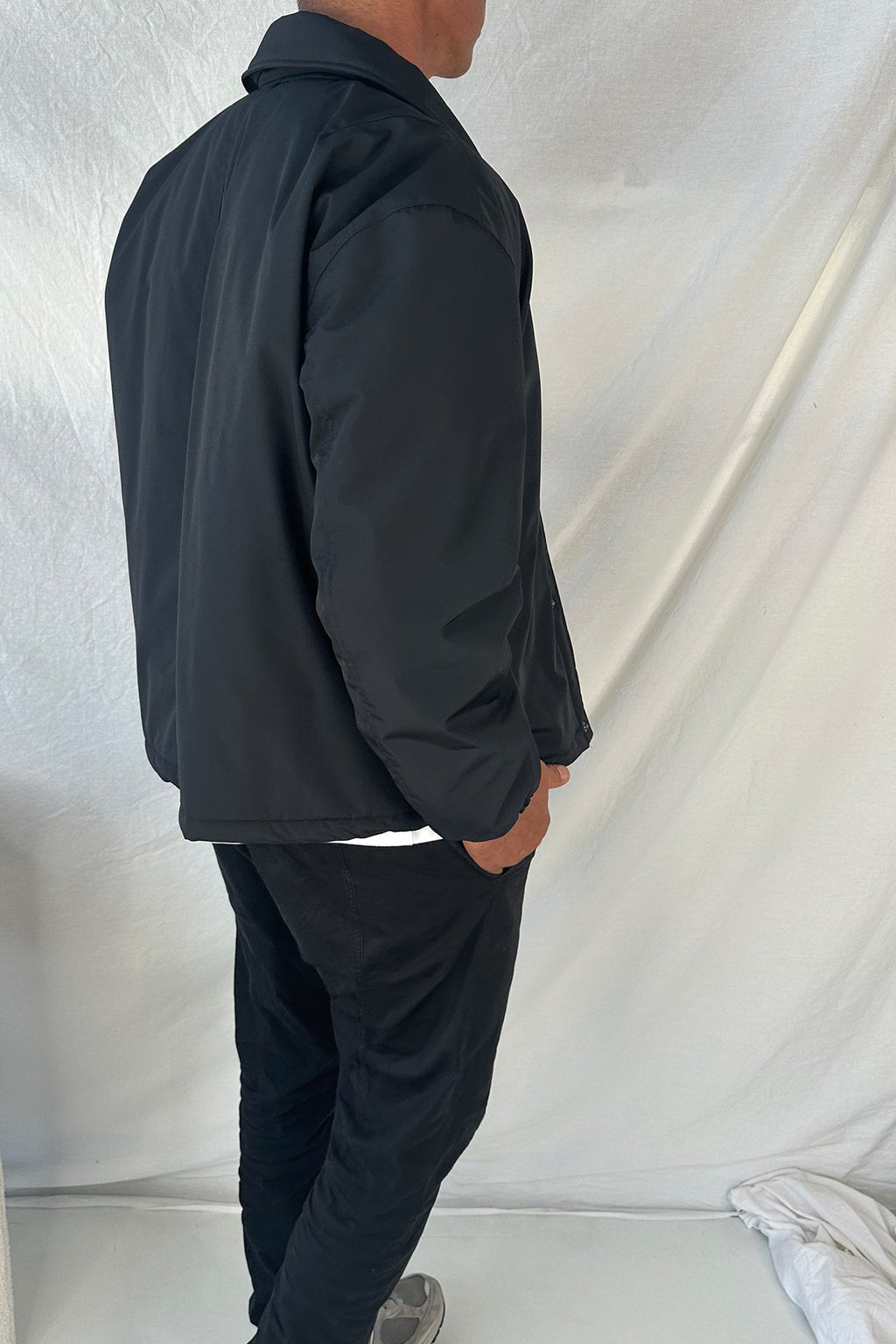 Padded Bomber Jacket – Black – Warm & Stylish Outerwear for Men