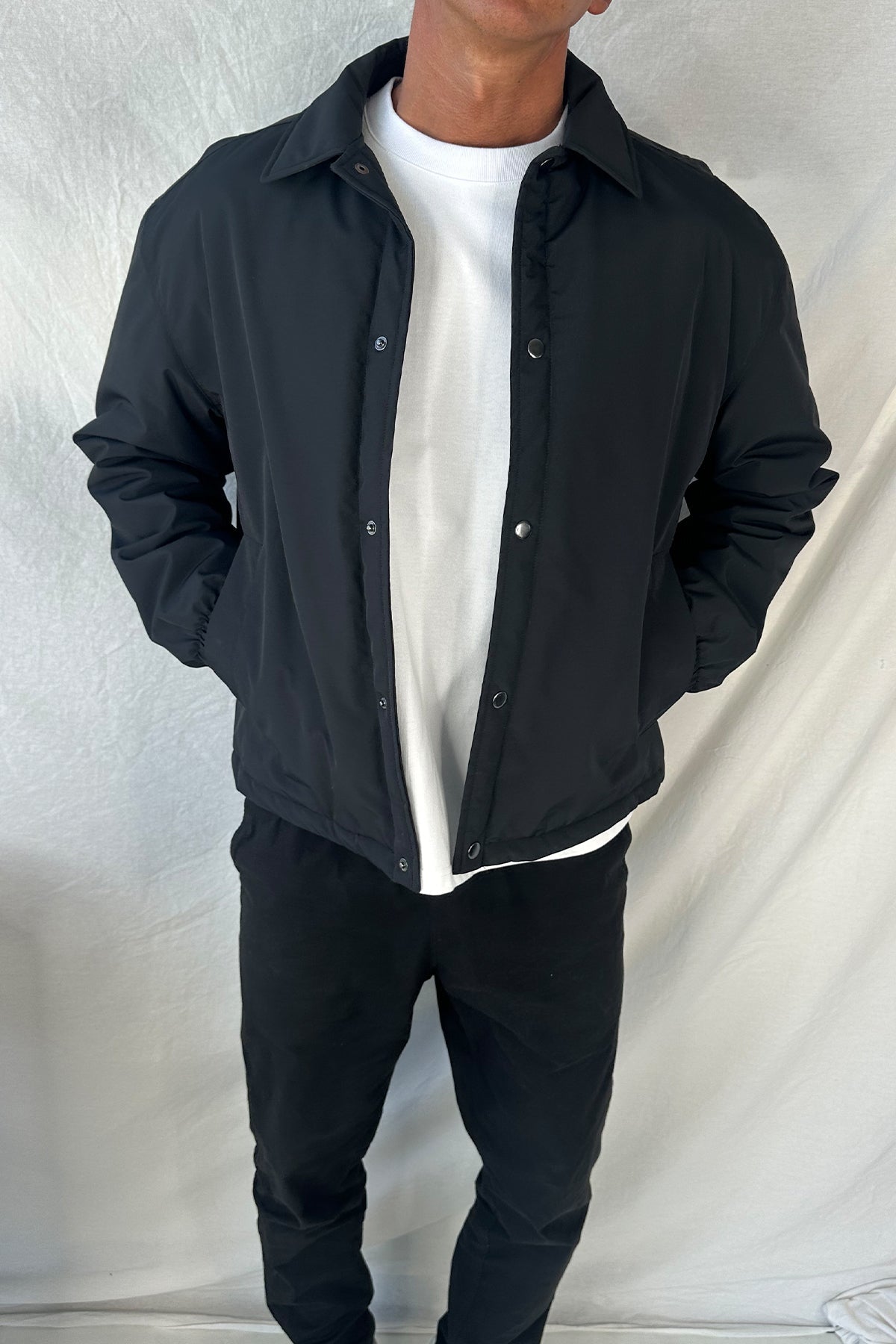 Padded Bomber Jacket – Black – Warm & Stylish Outerwear for Men