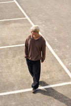 Marvello – Combed Long Sleeve Polo Choc with Structured Collar