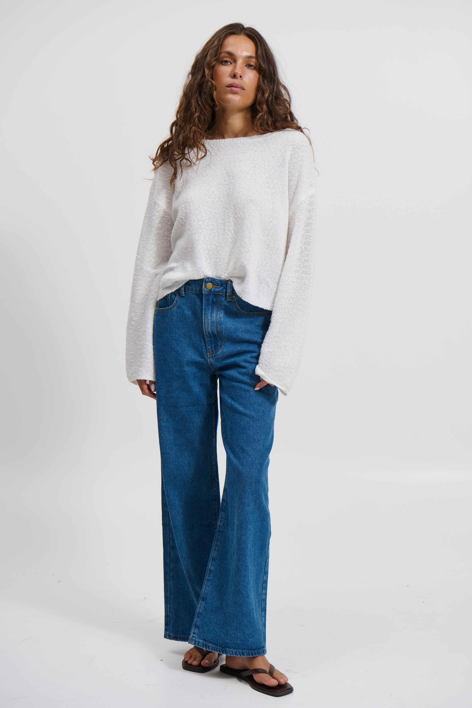 Harper Boyfriend Jean – Mid Blue