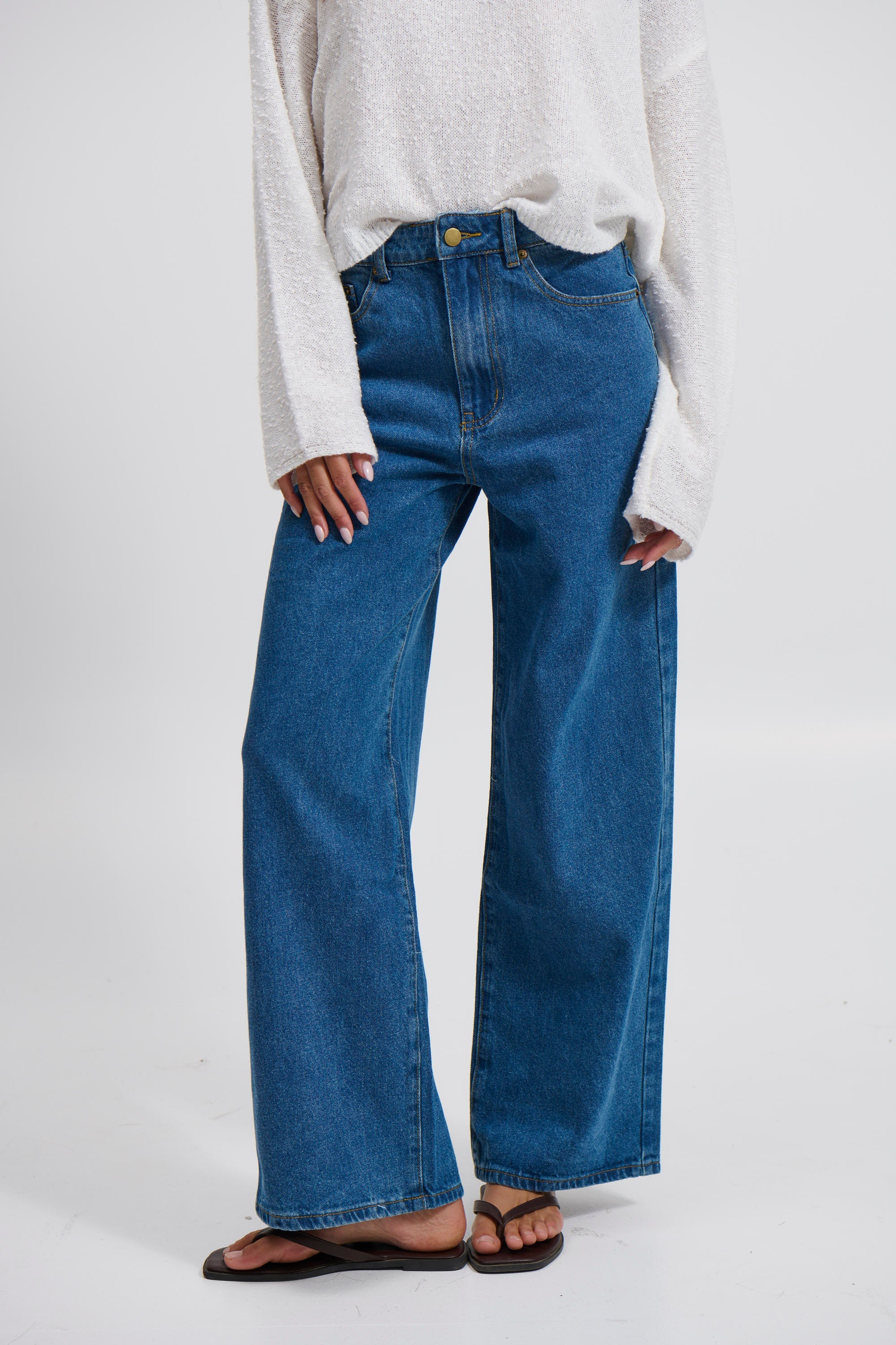 Harper Boyfriend Jean – Mid Blue