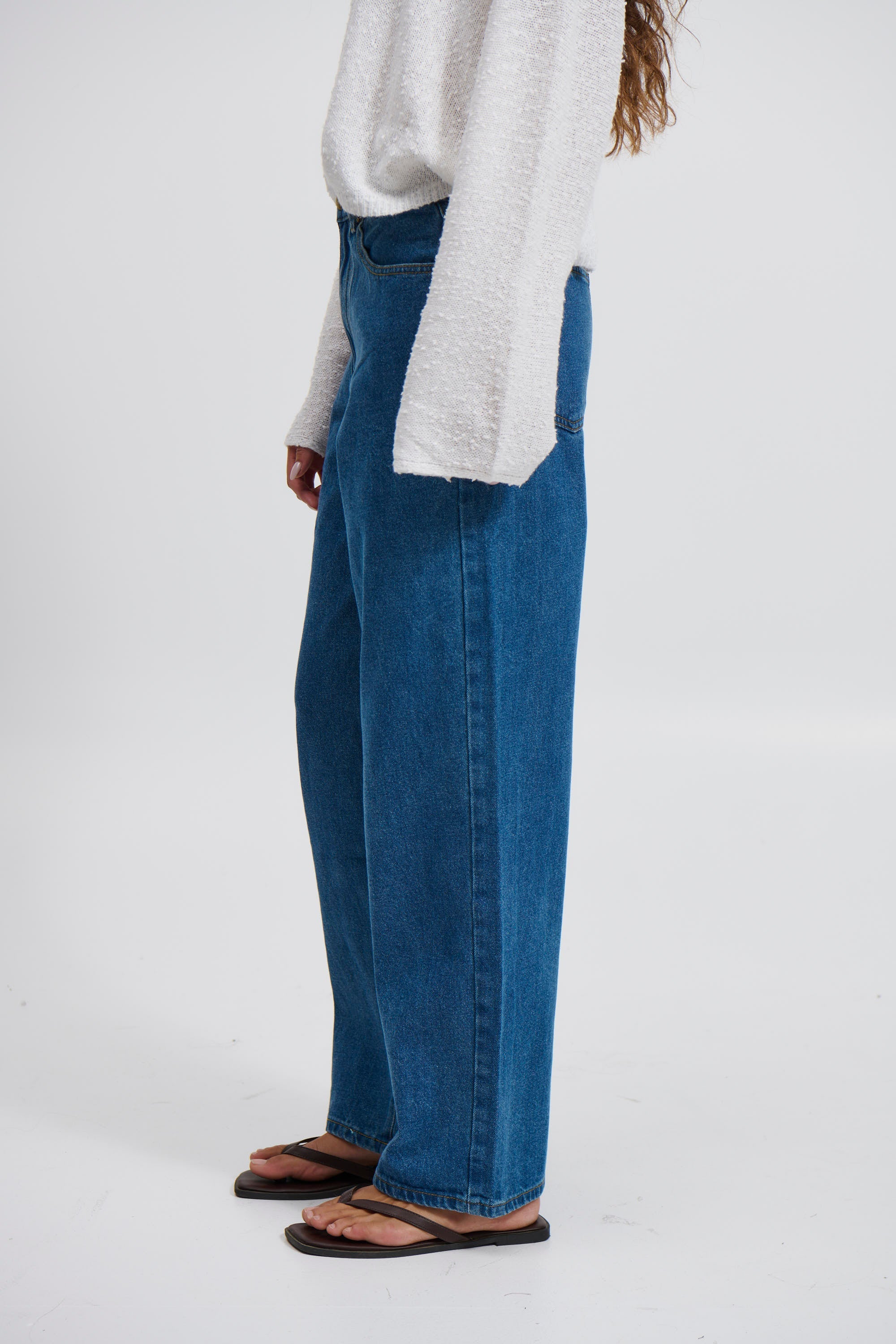 Harper Boyfriend Jean – Mid Blue