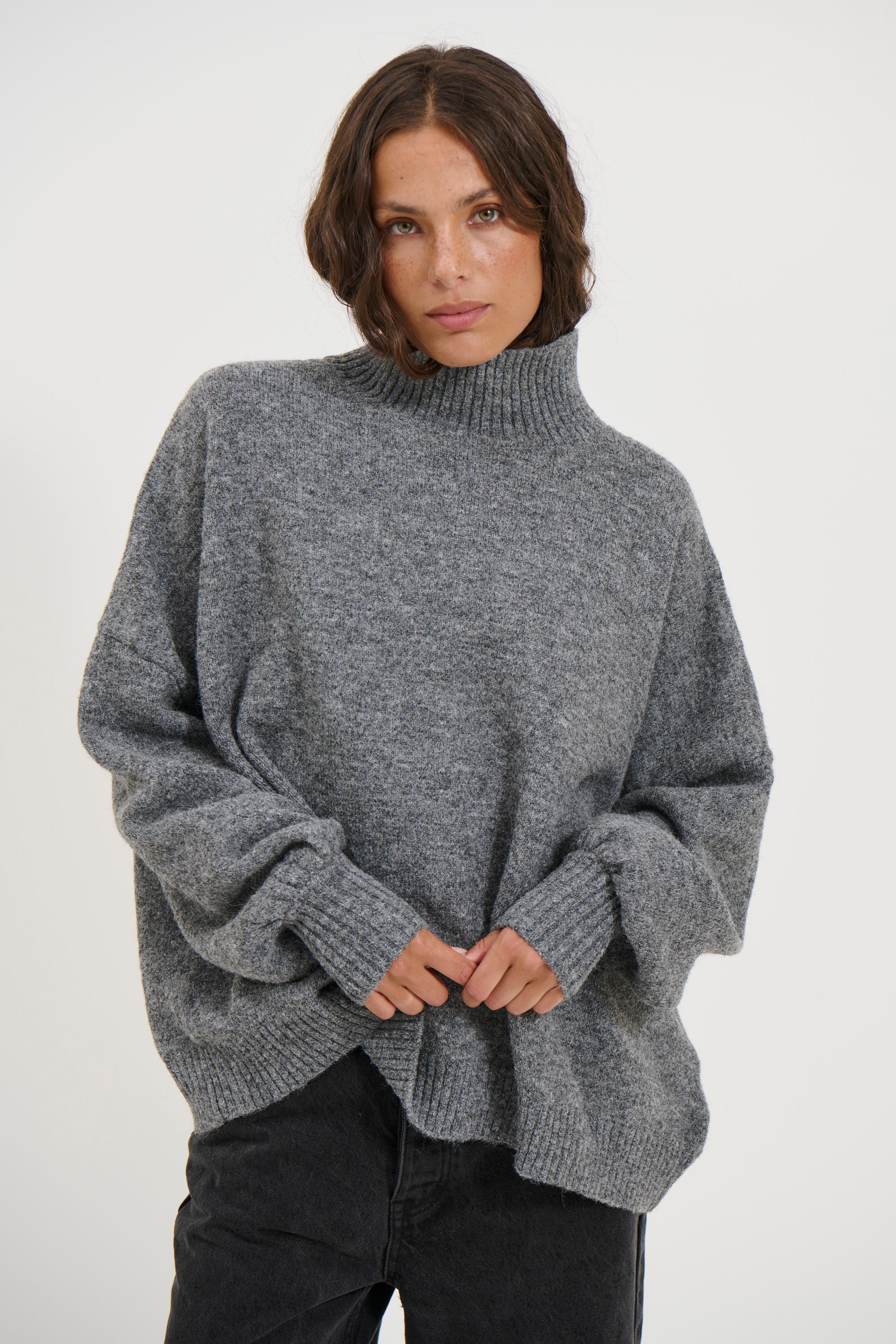 Liora Knit – Dark Grey Cozy Sweater