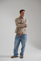 Tan Cotton Drill Shacket