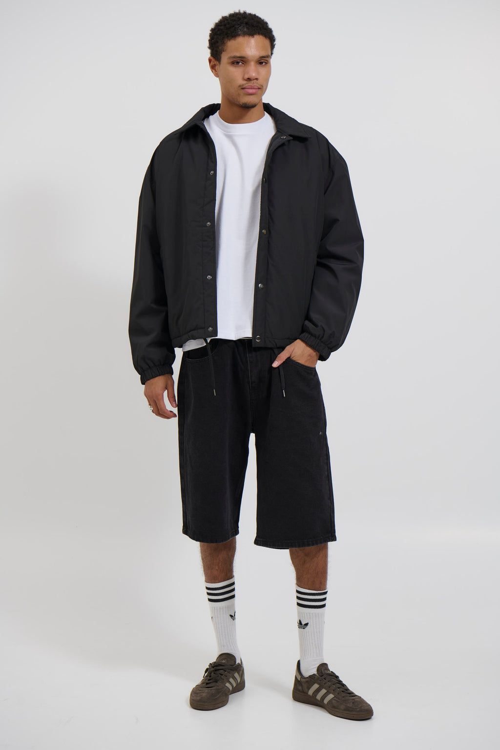 Padded Bomber Jacket – Black – Warm & Stylish Outerwear for Men