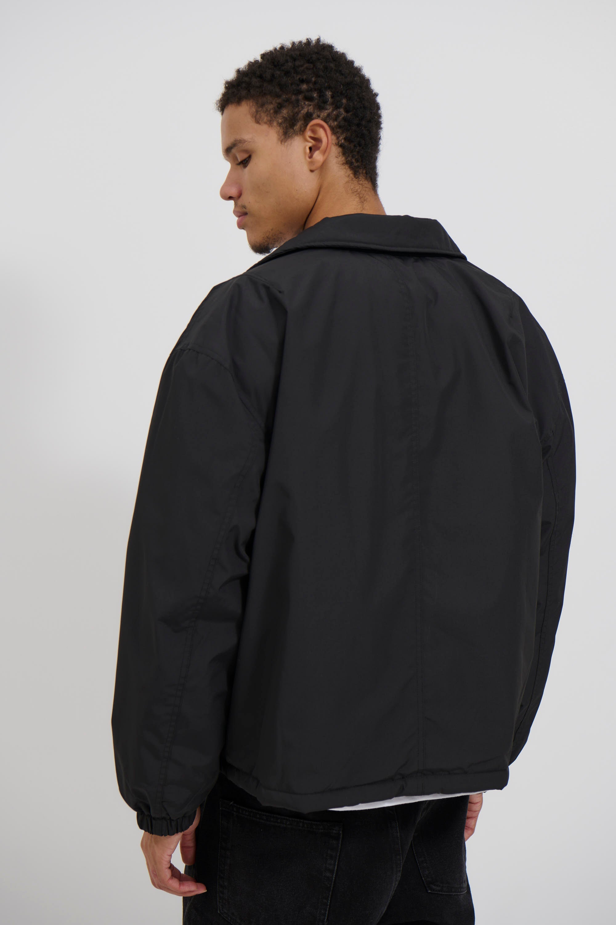 Padded Bomber Jacket – Black – Warm & Stylish Outerwear for Men