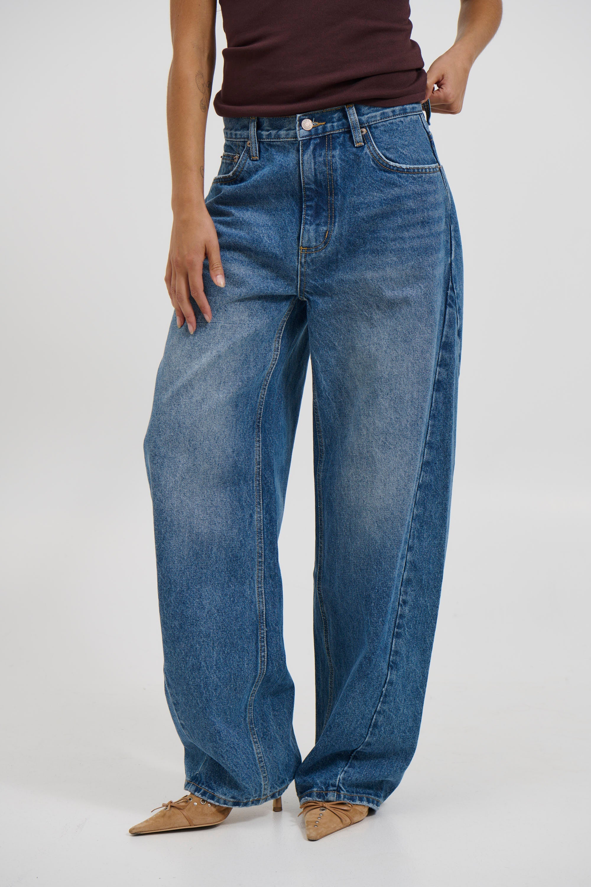 Haven Jean – True Blue Barrel Leg