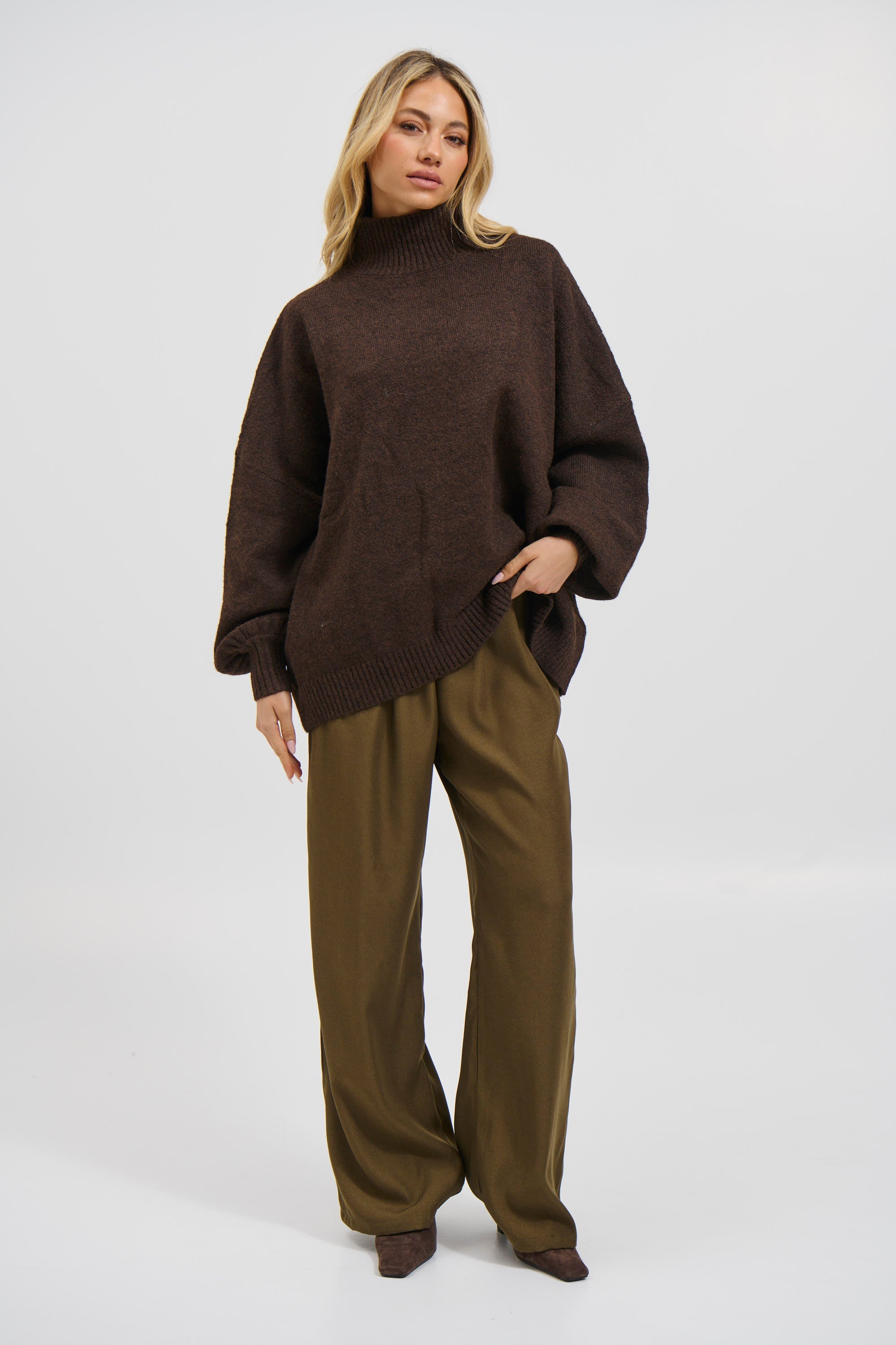 Liora Knit – Dark Grey Cozy Sweater