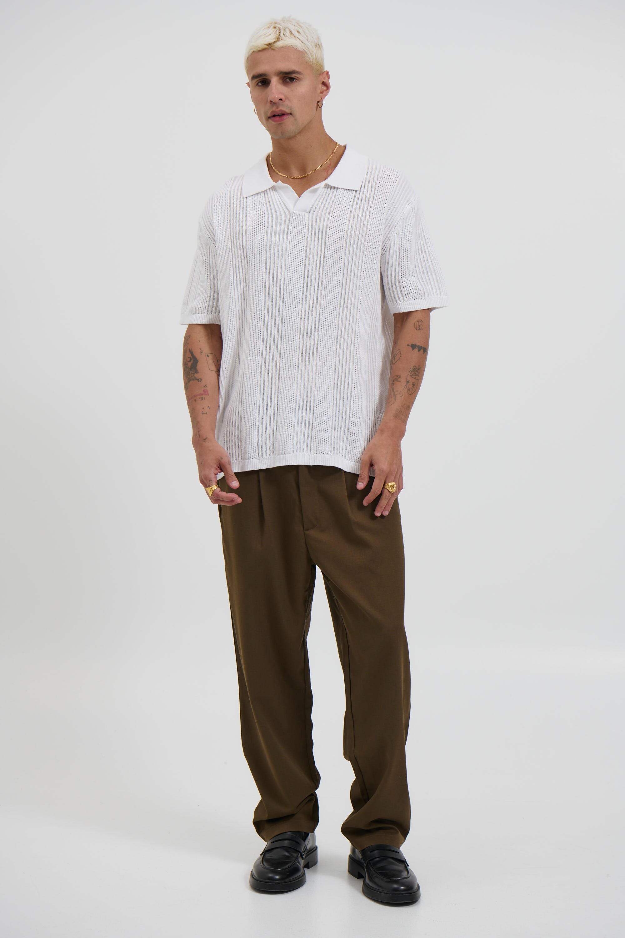 Verrin™ Relaxed Polo – White, Short Sleeve, Classic Fit