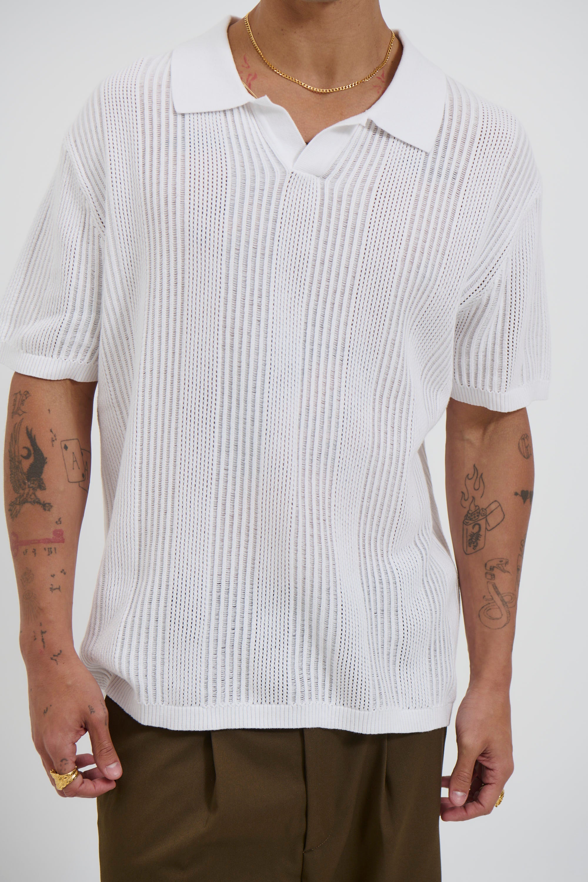 Verrin™ Relaxed Polo – White, Short Sleeve, Classic Fit