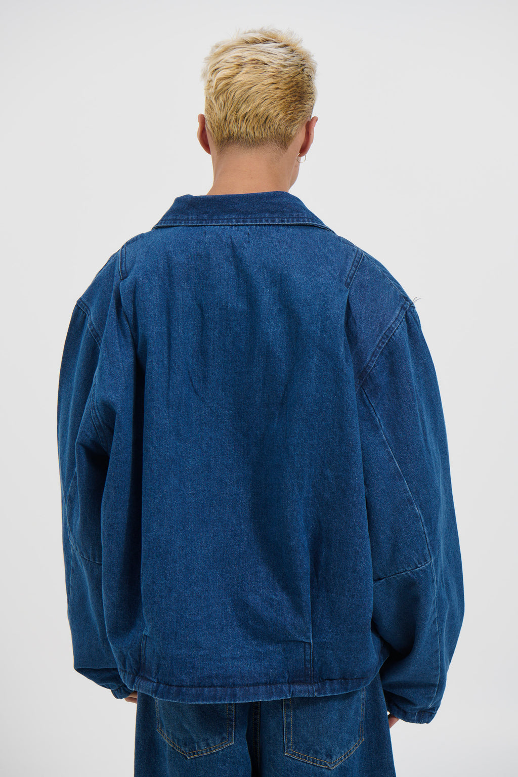 Veyra – Denim Drop Shoulder Indigo Shirt with Front Pockets