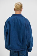 Veyra – Denim Drop Shoulder Indigo Shirt with Front Pockets