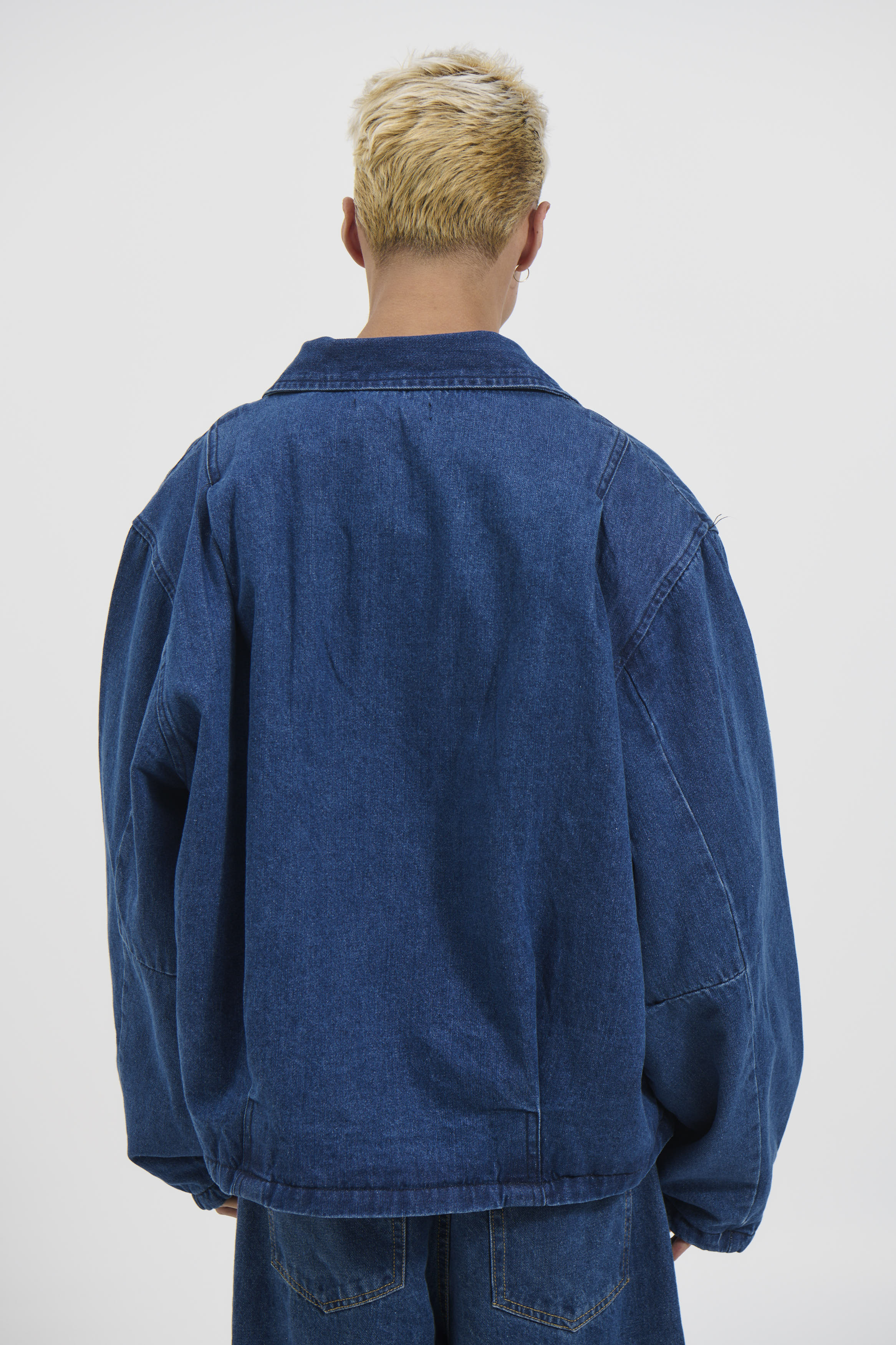 Veyra – Denim Drop Shoulder Indigo Shirt with Front Pockets