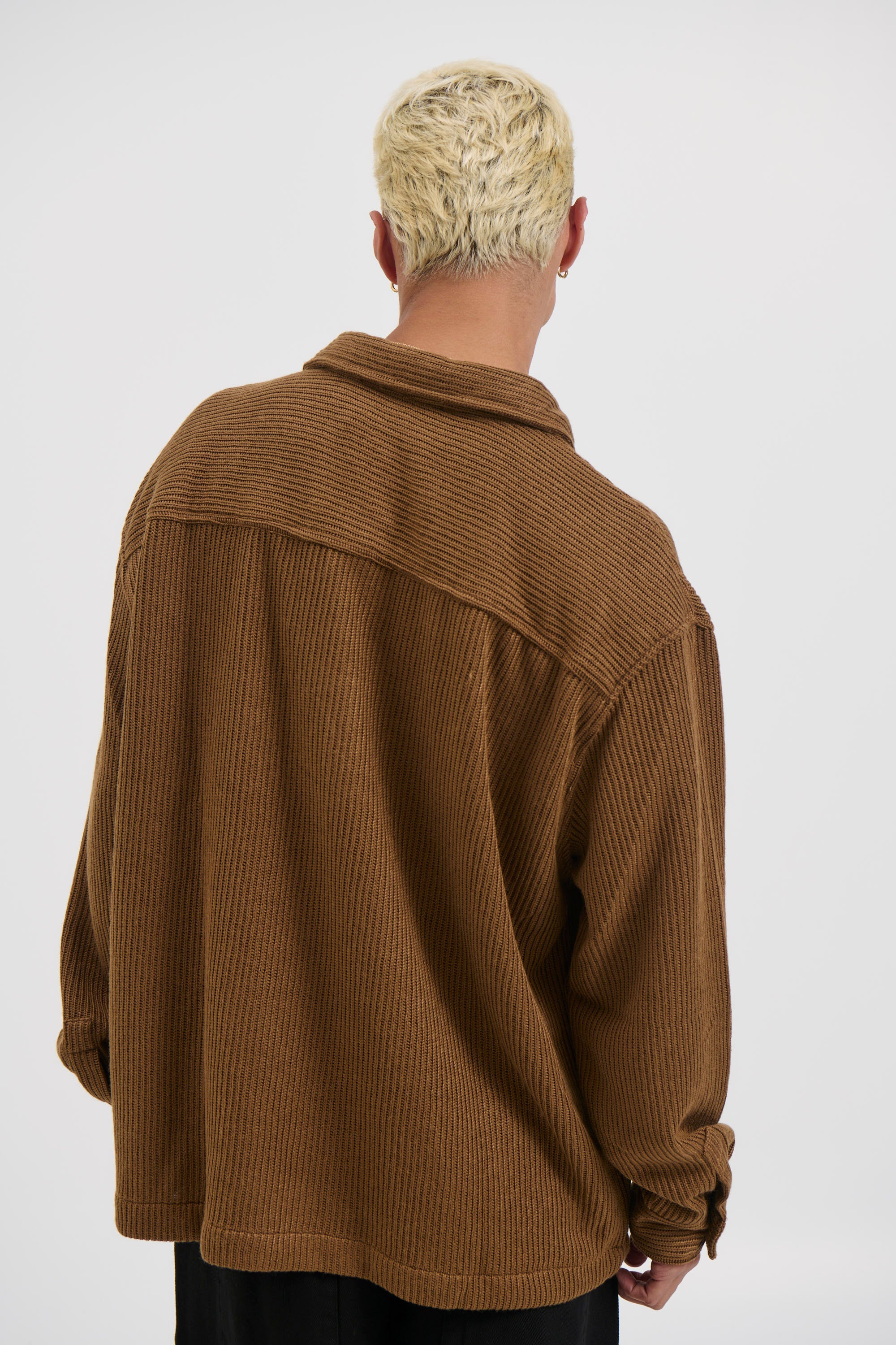 Selvoriaᵀᴹ Dion Cord Overshirt – Men’s Chocolate Brown Regular Fit