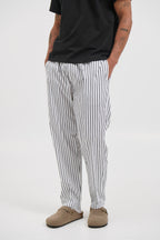 Novaroᵀᴹ Locky Straight Pant – Men’s Stripe Drawstring Tapered Fit