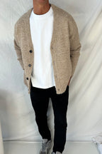 Knitted Oversize Cardigan – Camel – Cozy & Stylish Layering Sweater