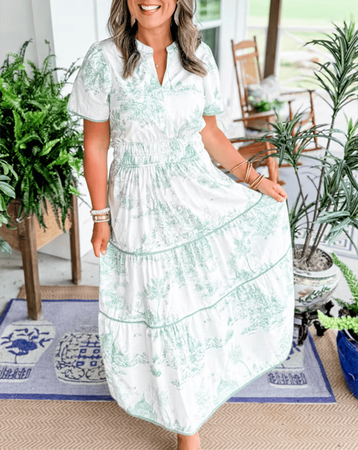 Selvoria ™ – Elara Classic Charm Maxi Dress