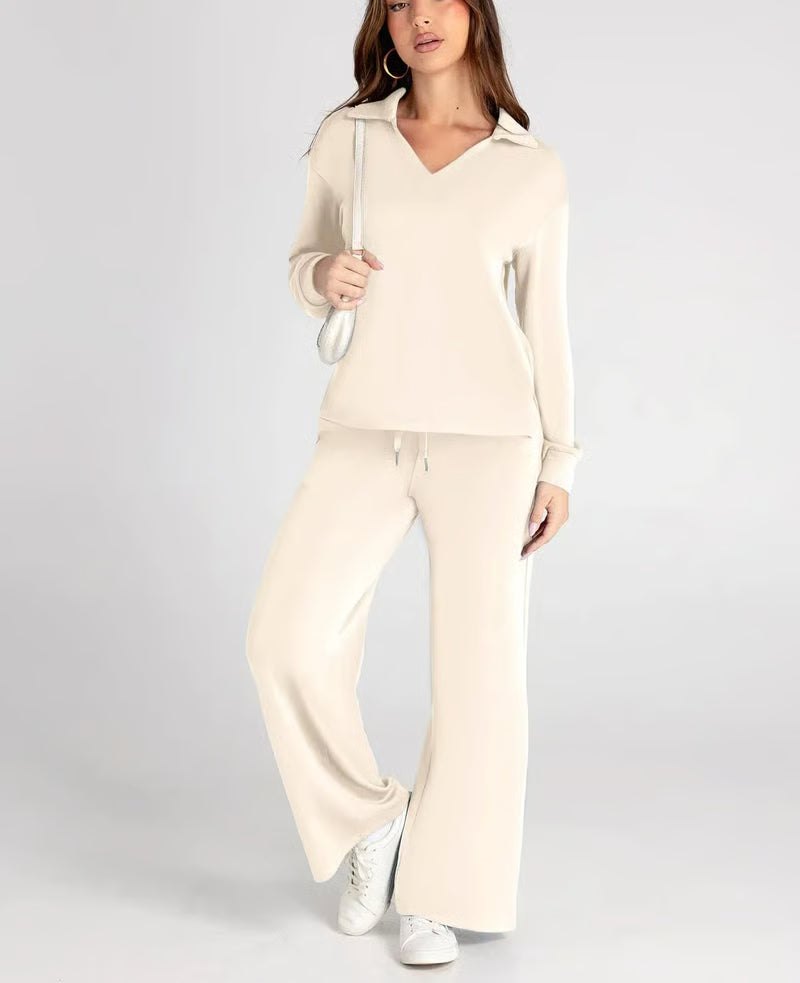 EaseLuxe™ Women’s 2-Piece Fall Outfit Set – Breathable & Wrinkle-Resistant Sweatsuit